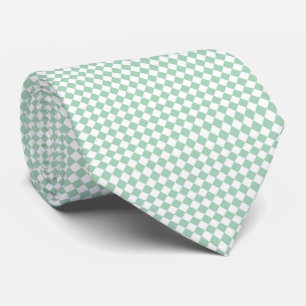 Grönt White Diamond Checker Mönster Slips