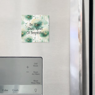 Grönt White Flowers Magnet
