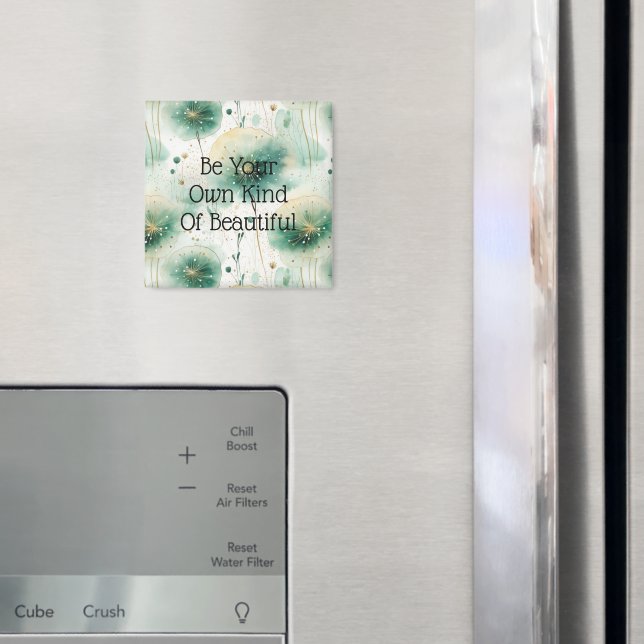 Grönt White Flowers Magnet (In Situ (Fridge))