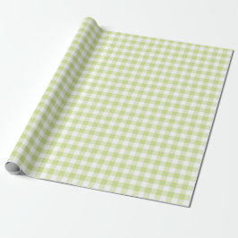 GRÖNT & WHITE GINGHAM PLAID PRESENTPAPPER