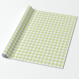 GRÖNT & WHITE GINGHAM PLAID PRESENTPAPPER