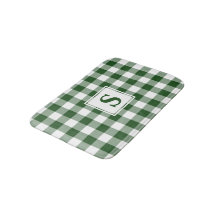 Grönt White Gingham Play Mönster Monogram