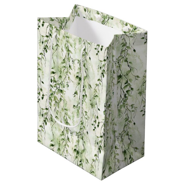Grönt White Ivy Löv Vild  Jungle Birthday (Framsidan Vinklad)