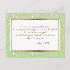 Grönt White Löv Christian Bible Verse Postcard Vykort