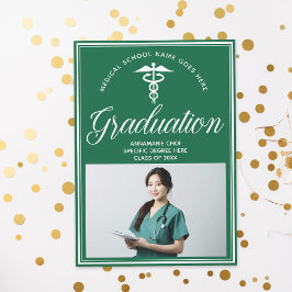 Grönt White Medical School Photo Studentfest Inbjudningar