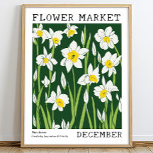 Grönt White Narcissus December Birth Flower Market