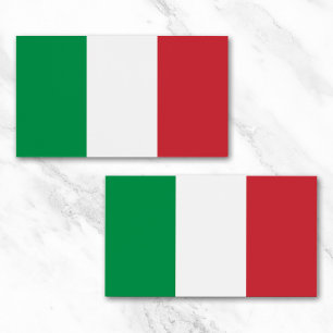 Grönt White och Red Italiana Färg Affärskort Visitkort