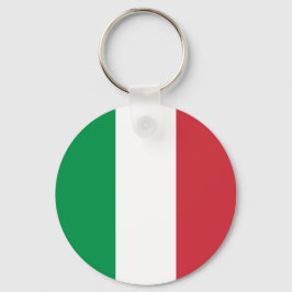 Grönt White och Red Italiana Flagga Färg Nyckelring