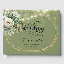 Grönt White Peony Ljus Bröllop