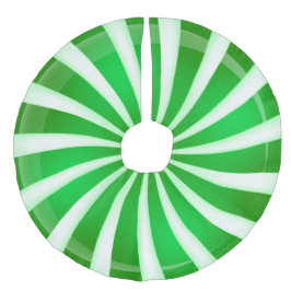 Grönt White Peppermint Swirl Julgran Skirt Julgransmatta Fusklinne