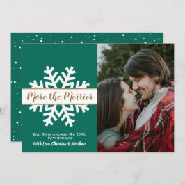 Grönt White Photo Jul-Gravid Meddelande