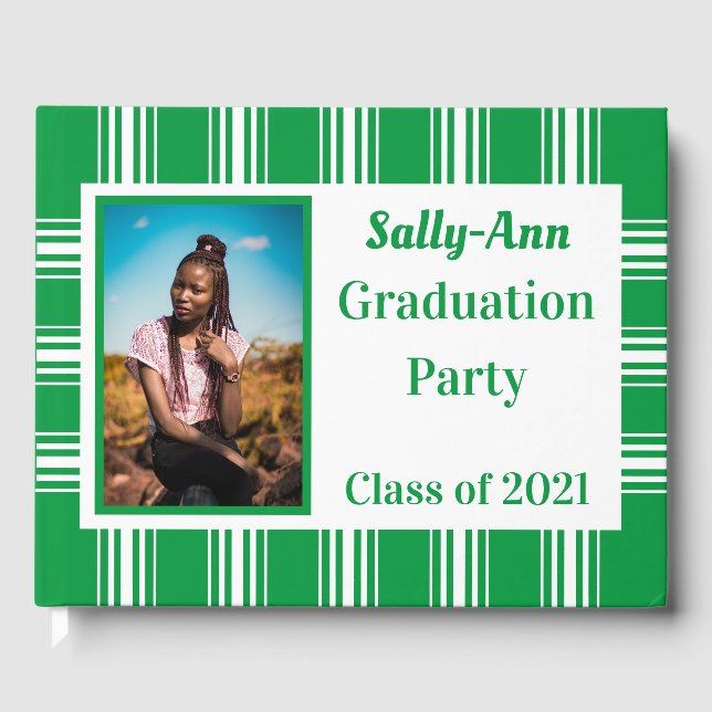 Grönt White Photo Studentfest Gästböcker (Framsida)