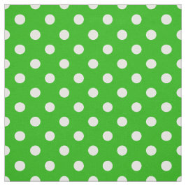 Grönt White Polka dots Textile Tyg
