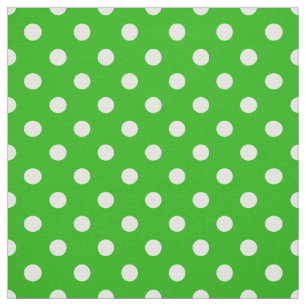 Grönt White Polka dots Textile Tyg