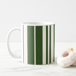 Grönt White Rand Coastal Seaside Kaffemugg