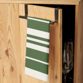 Grönt White Rand Kökshandduk