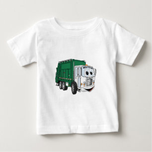 Grönt White Smiling Sopor Lastbil Tecknad Tee