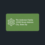 Grönt & White Snowflake - adressetikett<br><div class="desc">Grönt & White Snowflake - adressetikett</div>