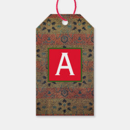 GRÖNT WILLIAM MORRIS GIFT MÄRKRE ANPASSNINGSBAR IN PRESENTETIKETT