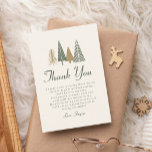 Grönt Winter Baby Shower Tack Kort<br><div class="desc">Gratulerar till din lilla ankomst med Grönten Vinter Baby Shower (Tack för ditt kort). Perfekt för ett "baby det är kall utanför babyduschen". Det kompletterar måndagskvotteman och julteman med babyduschidéer. Vare sig du är värd för en julbabydusch eller utforskar idéer om babydusch i december, är det här kortet ett charmerande...</div>