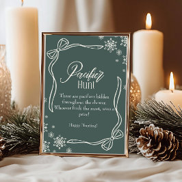 Grönt Winter Coquette Nappar Hunt Baby Shower Inbjudningar