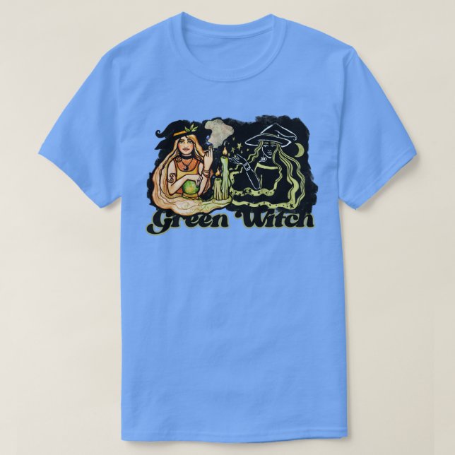 Grönt Witch 4201 T Shirt (Design framsida)