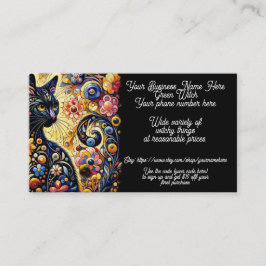 Grönt Witch Black Cat Witchy Shop Sales Etsy Visitkort