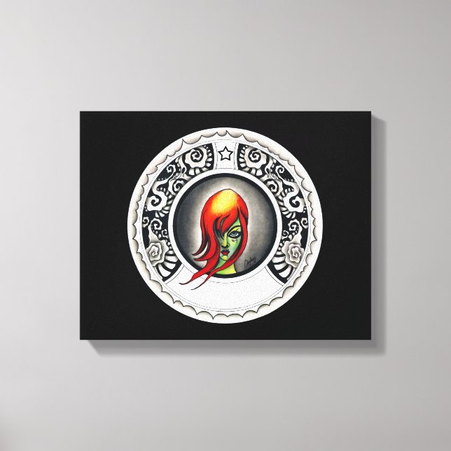 Grönt Witch Canvastryck (Framsida)