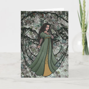 Grönt Witch Druid Nature Goddess Skogen Kort