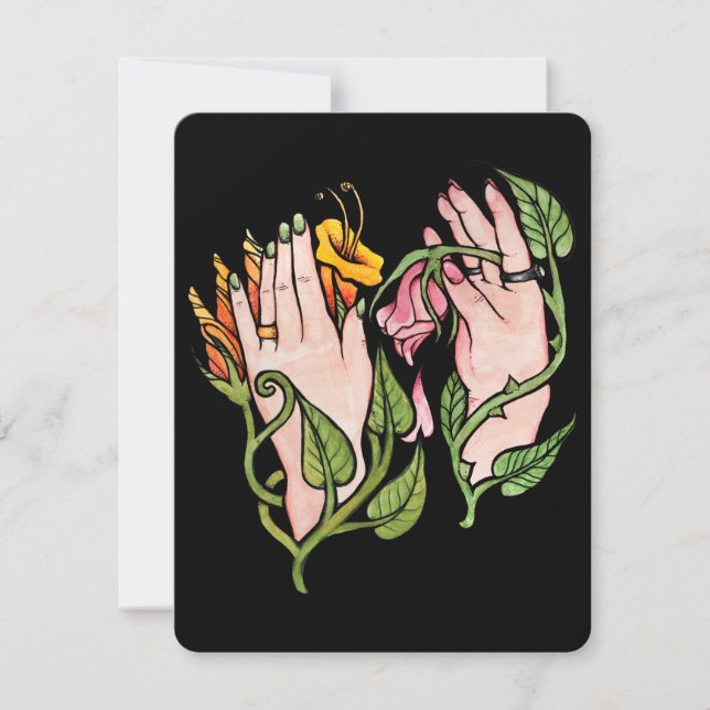 Grönt Witch Magick Inbjudningar (Framsida)