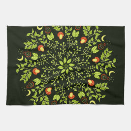 Grönt Witch Mandala - Potions and svamp Kökshandduk