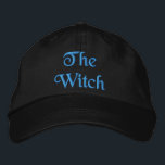 Grönt Witch Turcos Black Broderad Keps<br><div class="desc">En enkel och söt turkos-grönt som är broderad,  svart basebollhatt med texten "The Witch". All text kan vara personlig. En häxaktig presentidé.</div>