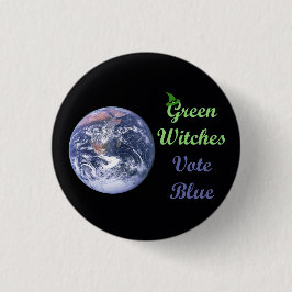Grönt Witches Vote Blue (ljust grönt) Knapp