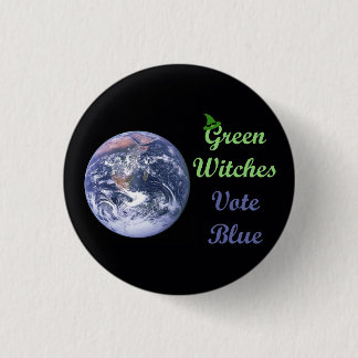 Grönt Witches Vote Blue (ljust grönt) Knapp