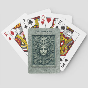 Grönt Woman - sten Casinokort