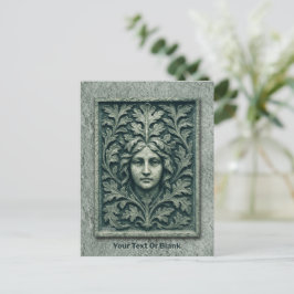 Grönt Woman - sten Helg Vykort