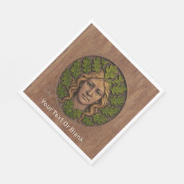 Grönt Woman - Wood Pappersservett