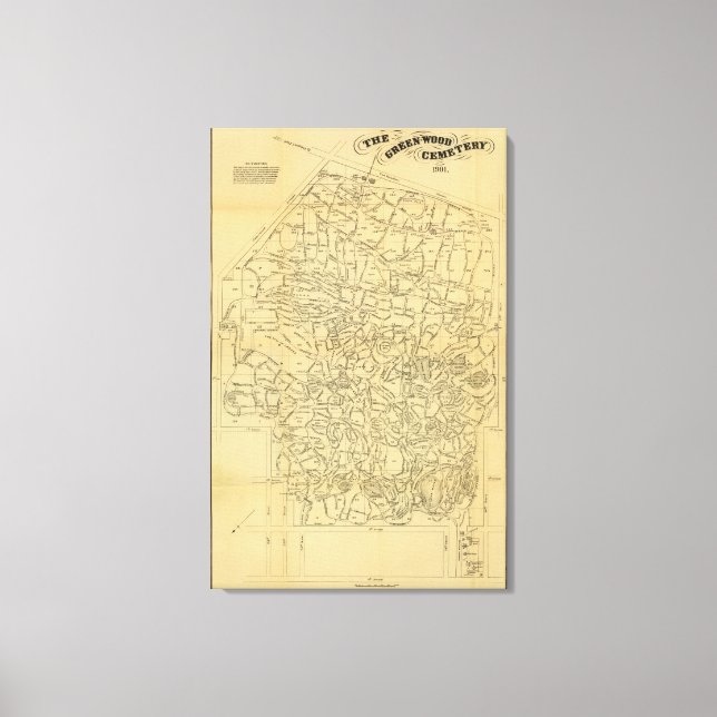 Grönt Wood Cemetery Canvastryck (Framsida)