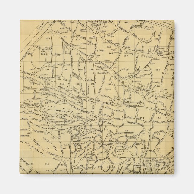 Grönt Wood Cemetery Magnet (Framsidan)