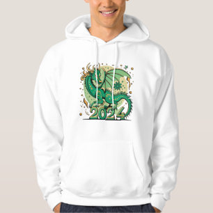Grönt Wood Dragon Symbol 2024 Kinesisk Hoodie