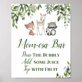 Grönt Woodland Bord Sign - Momosa Pub Sign 8x10 Poster