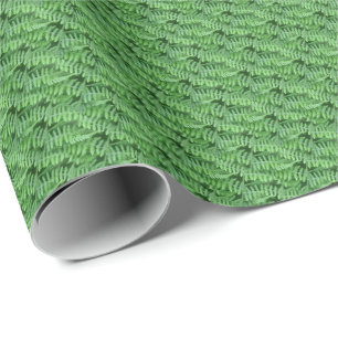 Grönt Woodland Ferns Mönster Nature Presentpapper