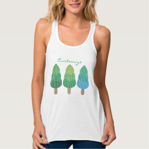 Grönt Woodland Träd Thunder_Cove Linne Med Racerback
