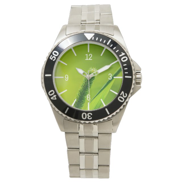 Grönt World Armbandsur (Framsida)