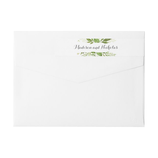 Grönt Wraparound Returetiketters Rustic Etikettband (Baksidan)