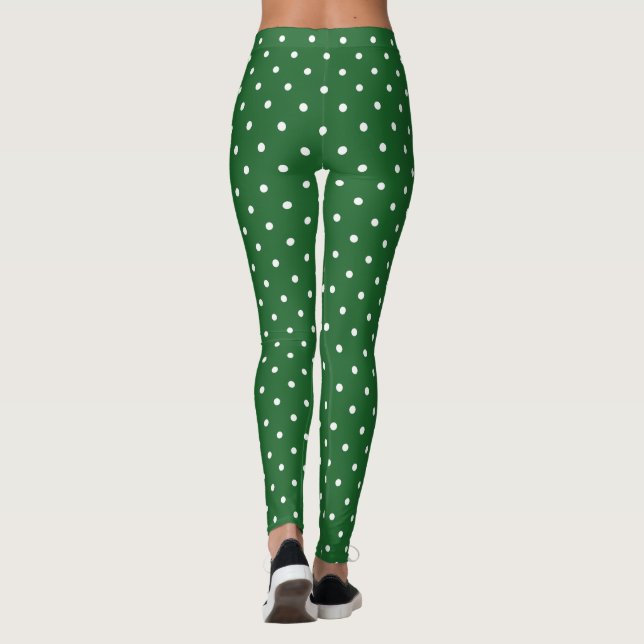 Grönt WS Polka-punkt Leggings (Baksida)