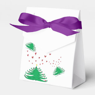 Grönt X-mas Träd Hearts Kärlek Tält Presentaskar