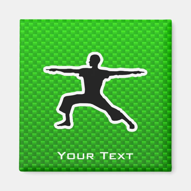 Grönt Yoga Magnet (Framsidan)