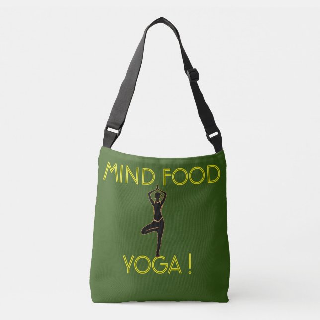 Grönt Yoga "Mind Food" Axelväska (Framsida)