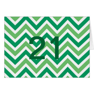 Grönt zags-chevrons hälsningskort